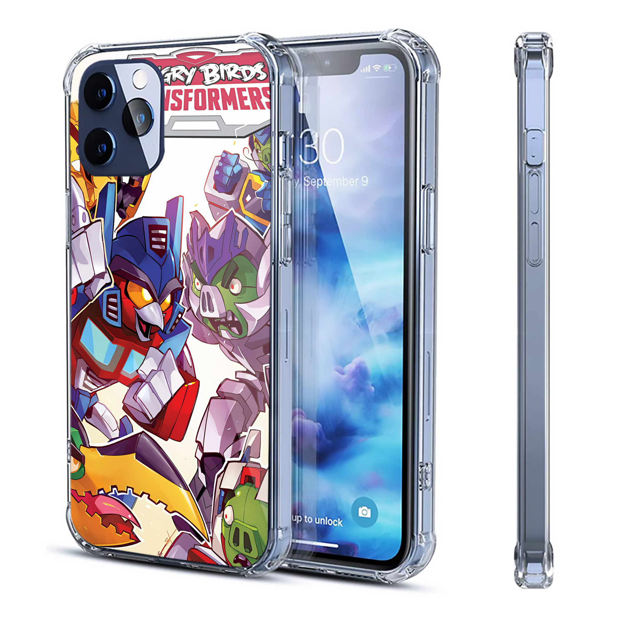 （画像用） Angry Birds アングリーバード 【iPhone 12シリーズ対応】透明スマホケース（クリアソフトケース）